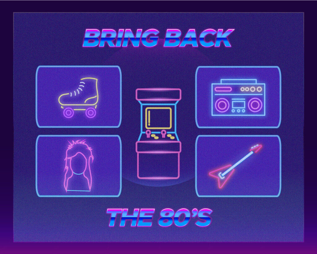 Through Decades Illustration - Bring Back the 80s