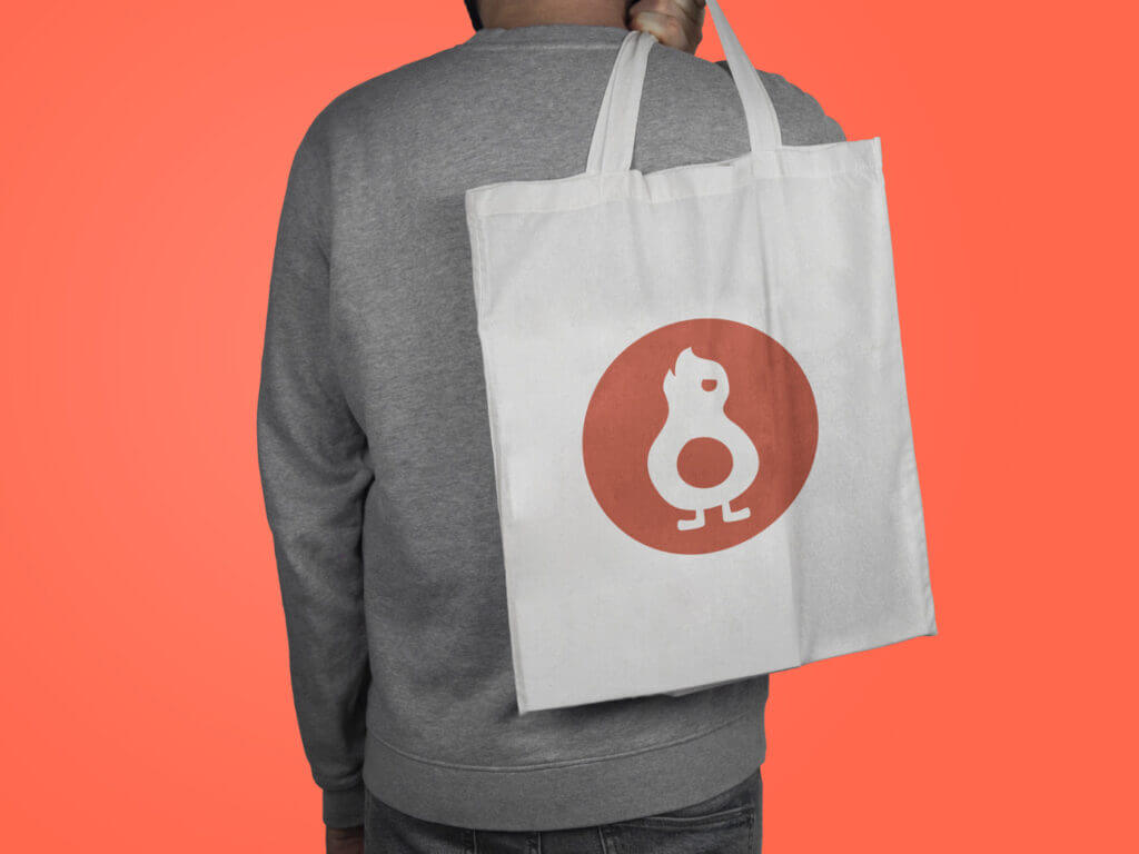 Bytes & Batches - Tote bag mock-up for a software development & mobile games company